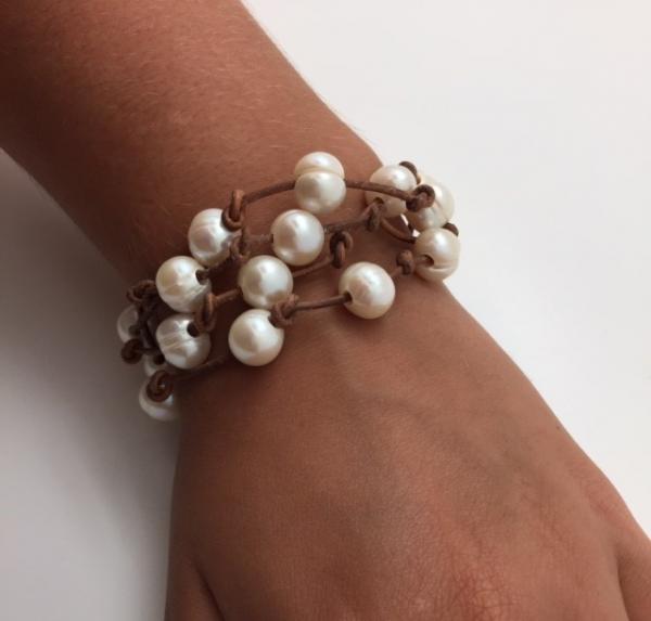 Image for event: Multi Strand Leather and Pearl Bracelet Workshop